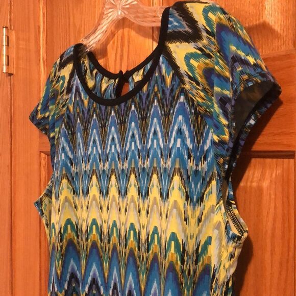 Ronni Nicole Women’s Size 12 Round Neckline Cap Sleeve Printed Summer Dress - Picture 6 of 14